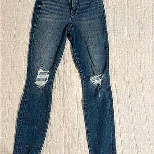 Good American Blue Distressed Skinny Jeans